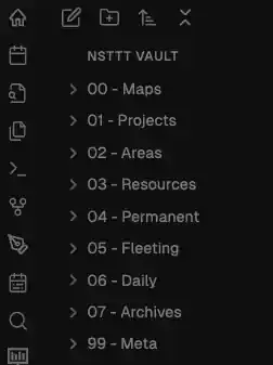 My obsidian folder tree